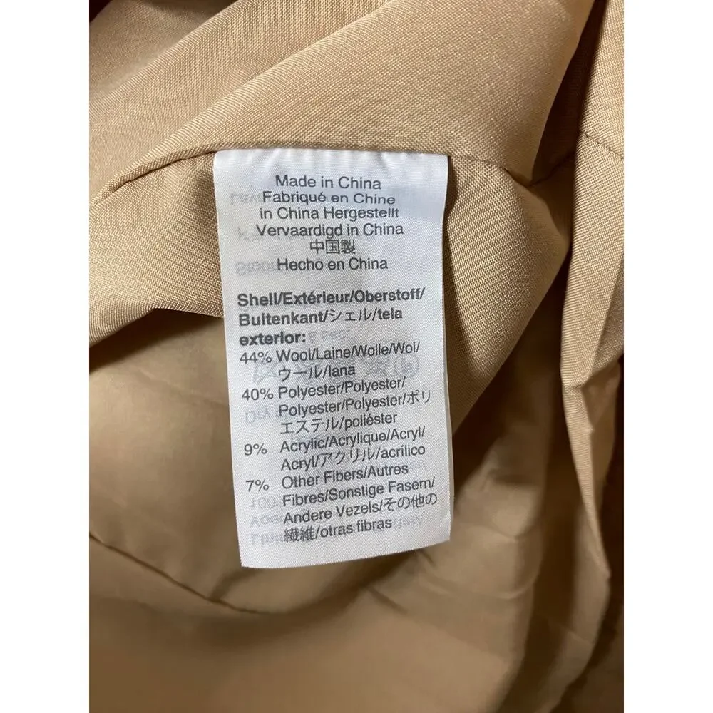 NWT J. CREW COAT CITY WOOL CAMEL TAN PREPPY MINIMALIST QUIET LUXURY OLD MONEY